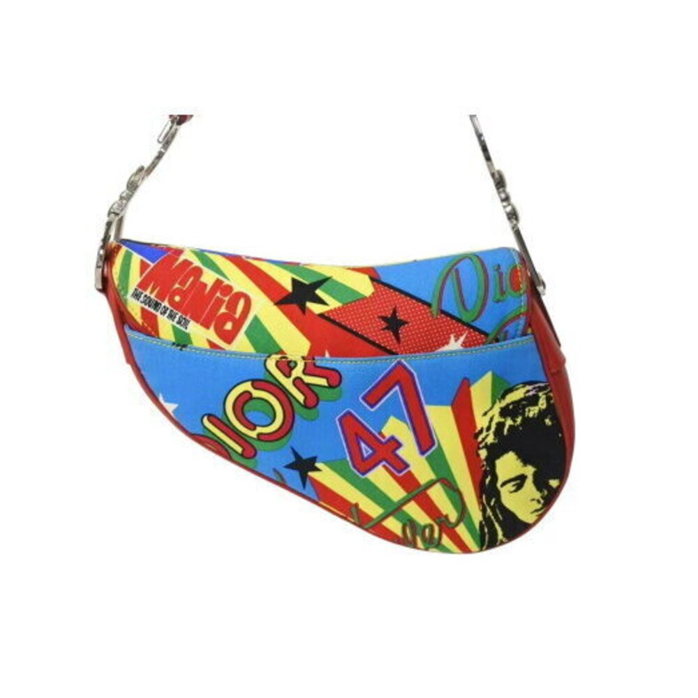 Christian Dior Galliano era saddle bag Rasta Bob Marley shoulder multicolor - Picture 3 of 8